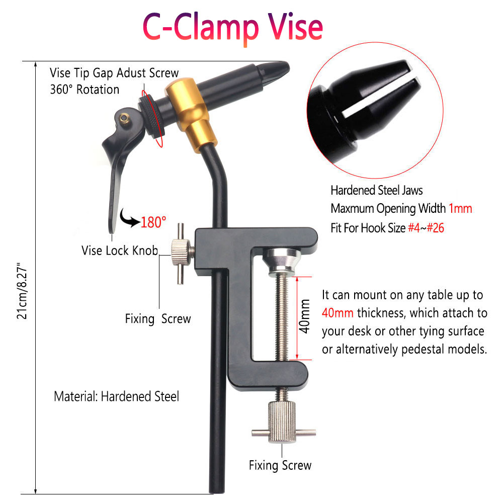 8pc/Set Hardened Steel C-Clamp - Fishing Lure Accessories ulasan dan harga