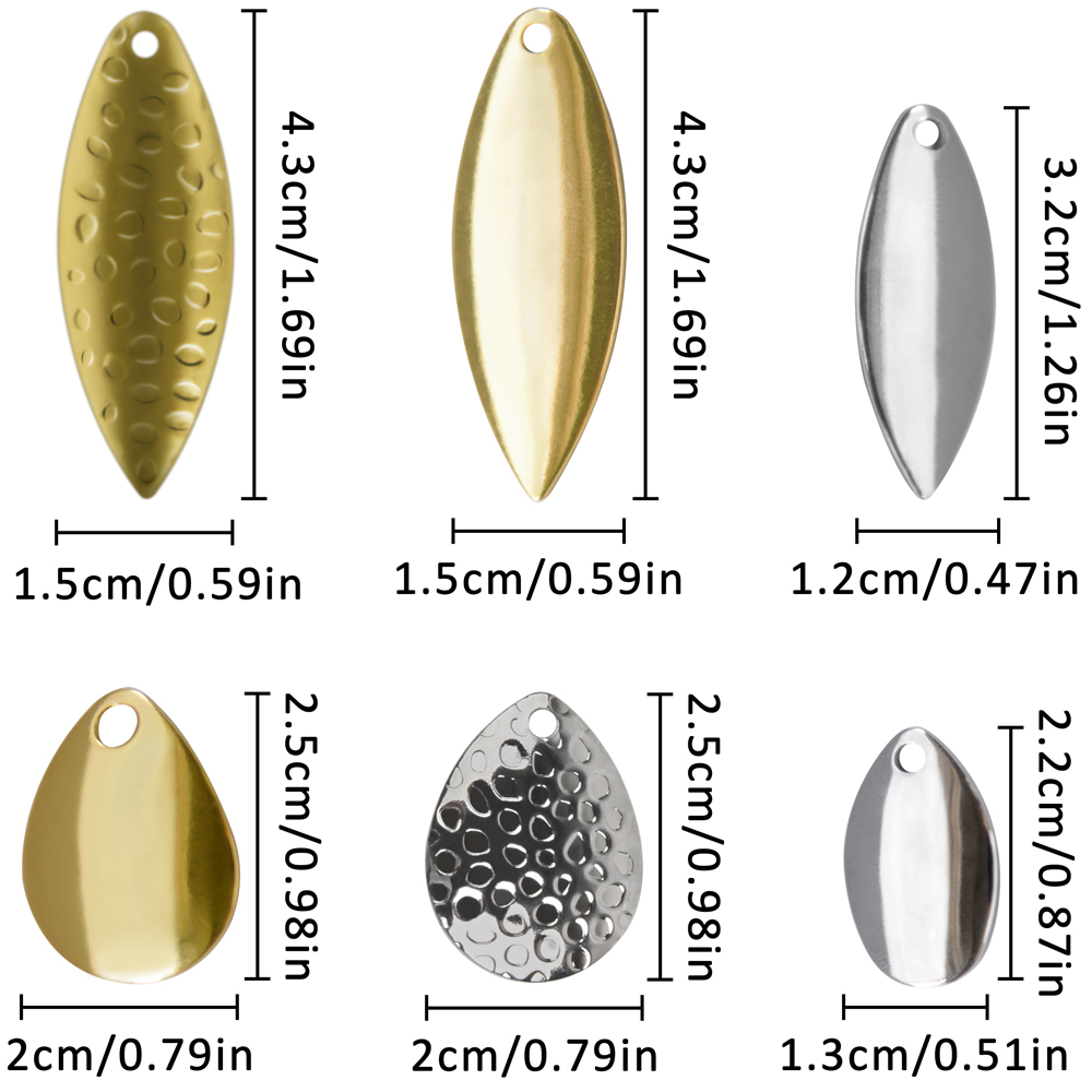 50Pcs Fishing Lure Spinner Bla - Fishing Lure Buzzbait ulasan dan harga