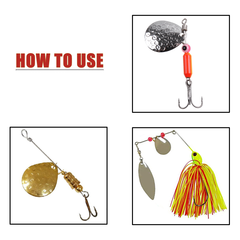 50Pcs Fishing Lure Spinner Bla - Fishing Lure Buzzbait ulasan dan harga
